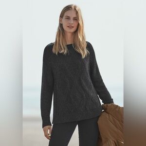 EUC Poetry Cable Sweater Organic Cotton & Alpaca in Charcoal Size 6